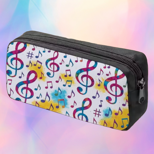 Colourful Treble Clef Music Bag/Pencil Case