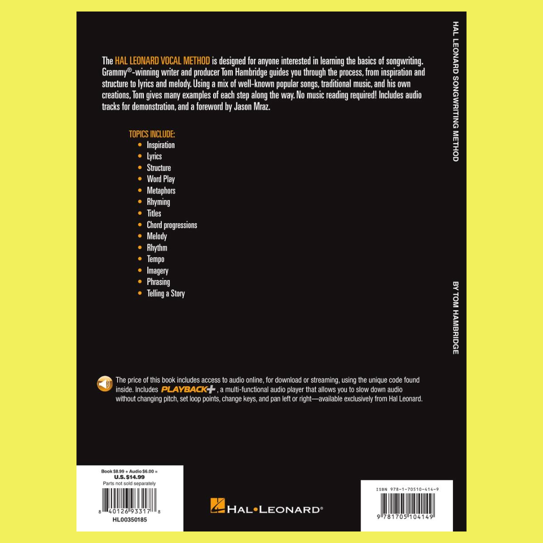 Hal Leonard Songwriting Method Book/Ola