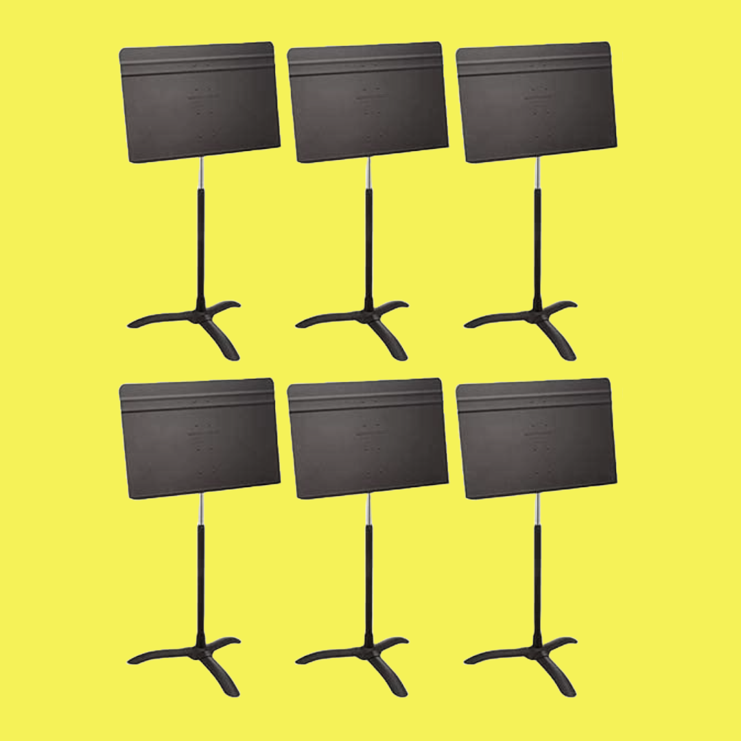 Manhasset Symphony Concertino Short Shaft Music Stand in Black - Box of 6 Stands