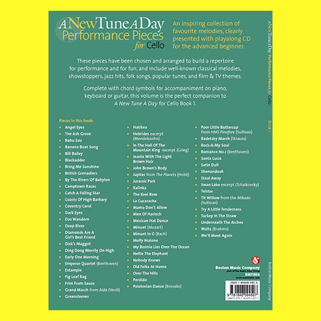 A New Tune A Day - Performance Pieces Cello Book/Cd (66 Songs)