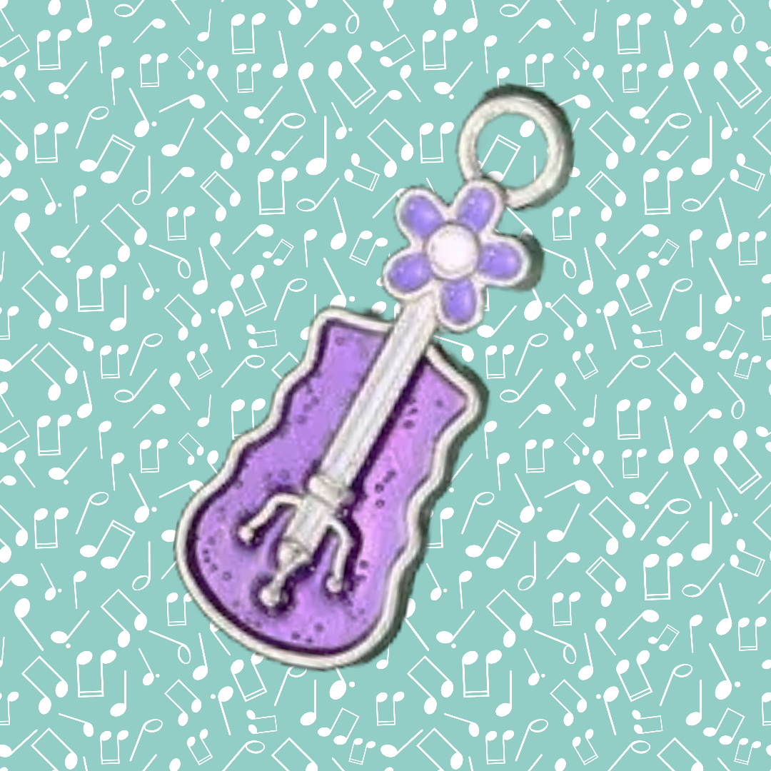 Eat. Sleep. Music. Repeat. Necklace - Violin (Purple)