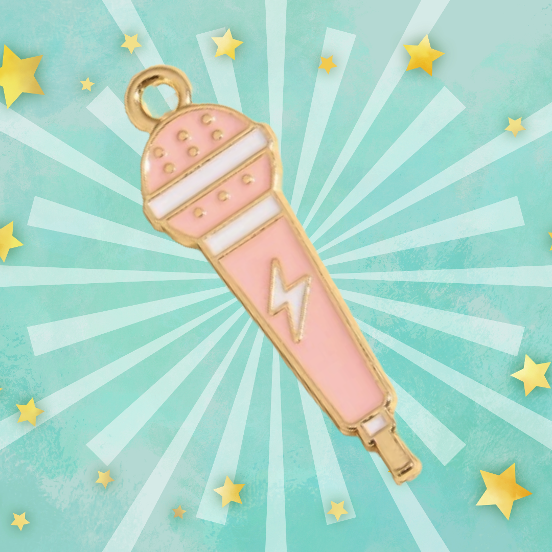 Music is Always The Answer Necklace - Microphone (Pink)