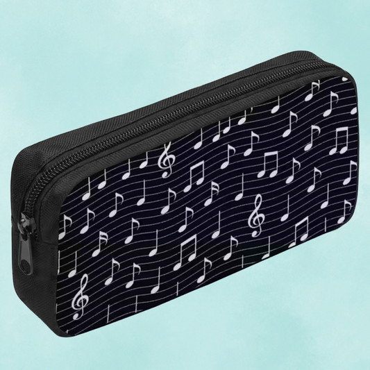 Black and White Music Motif Music Bag/Pencil Case