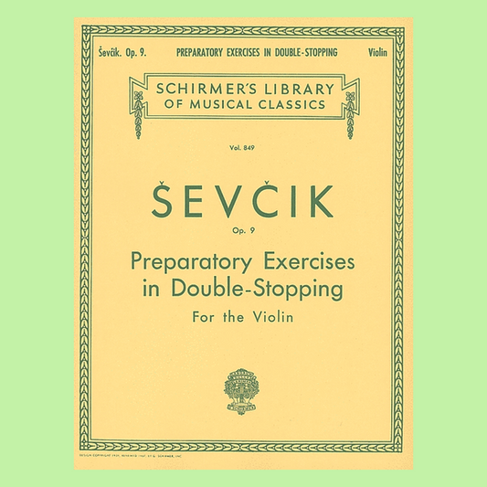 Sevcik - Preparatory Exercises In Double Stopping Op 9 Violin Book