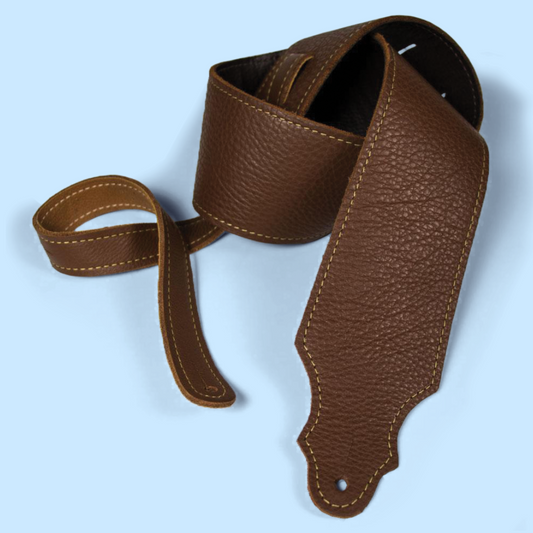 Franklin 3" Caramel Purist Leather Strap with Buck Backing