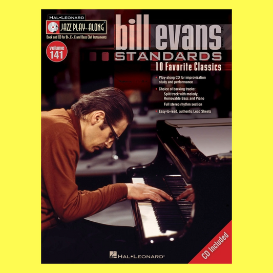 Bill Evans Standards  -Jazz Play Along Volume 141 Book/Cd