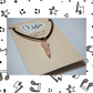 Music is Always The Answer Necklace - Microphone (Black Cord)