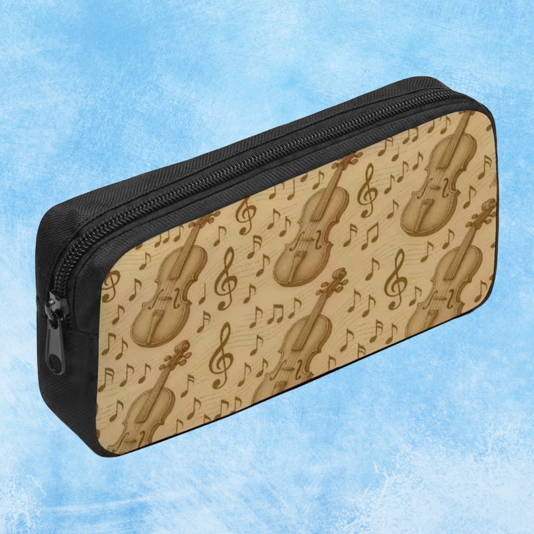 Vintage Violin Music Bag/Pencil Case