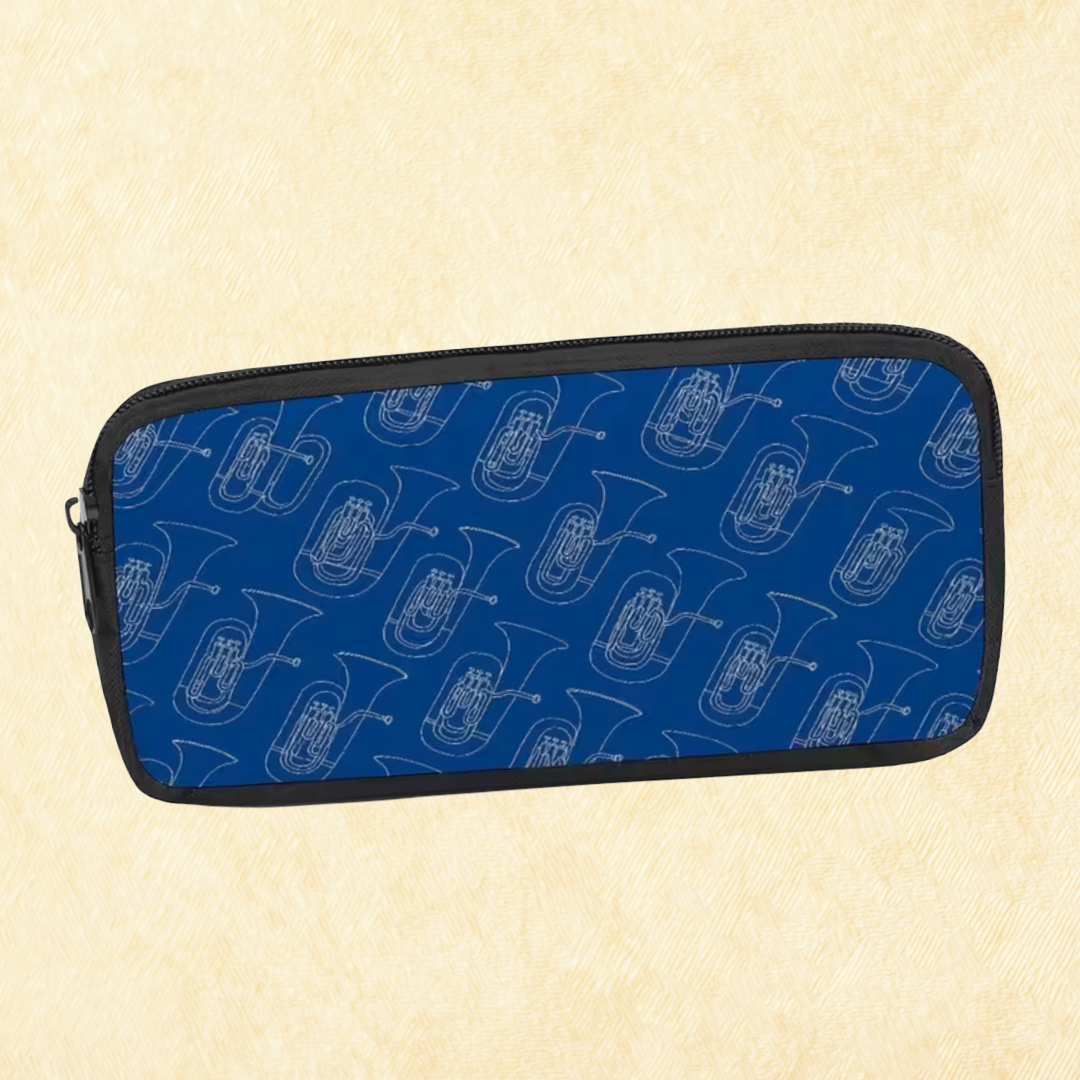 Tuba Design Music Bag/Pencil Case (Navy)