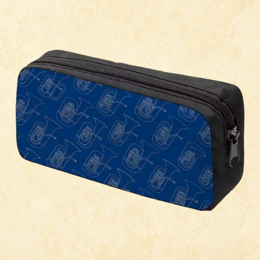 Tuba Design Music Bag/Pencil Case (Navy)