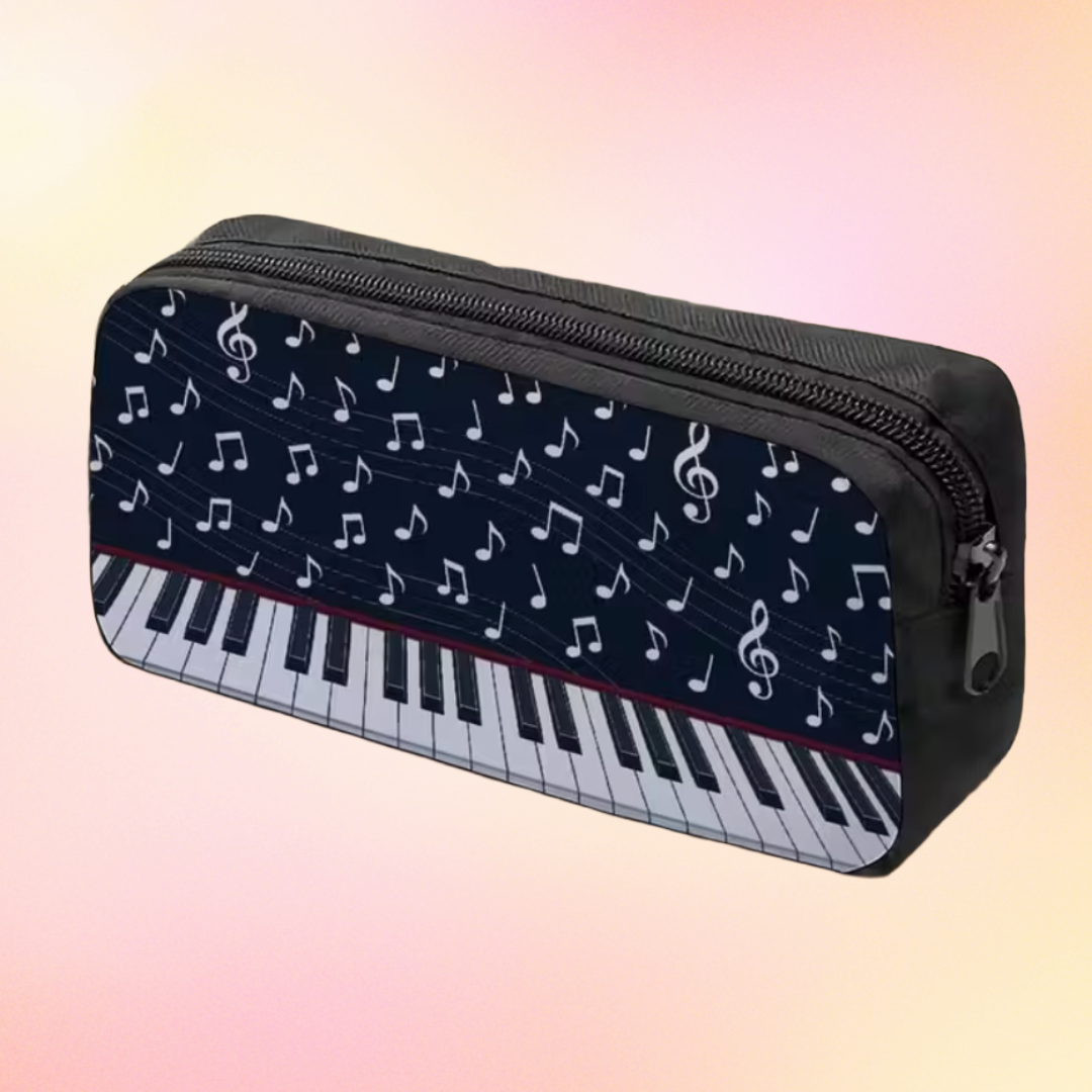 Piano Keys and Music Notes Music Bag/Pencil Case