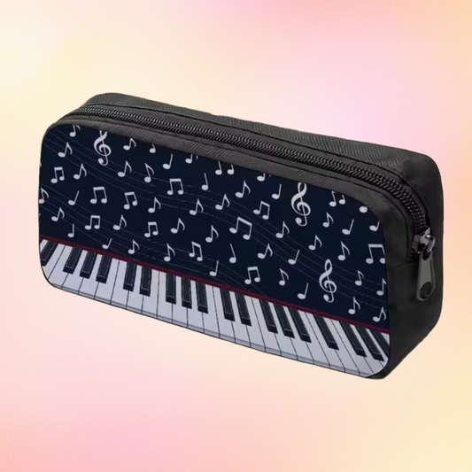 Piano Keys and Music Notes Music Bag/Pencil Case