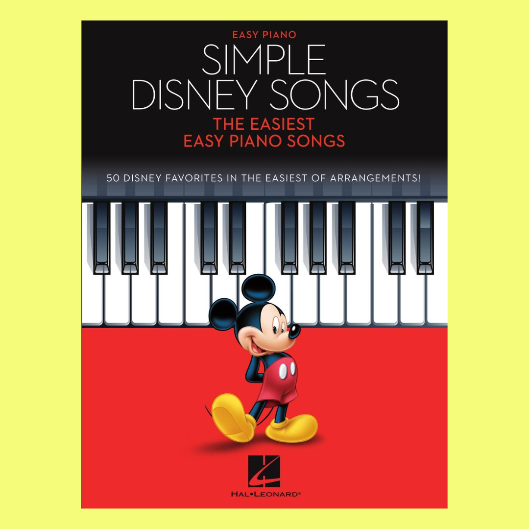 Simple Disney Songs - The Easiest Easy Piano Songs Book (50 Songs)