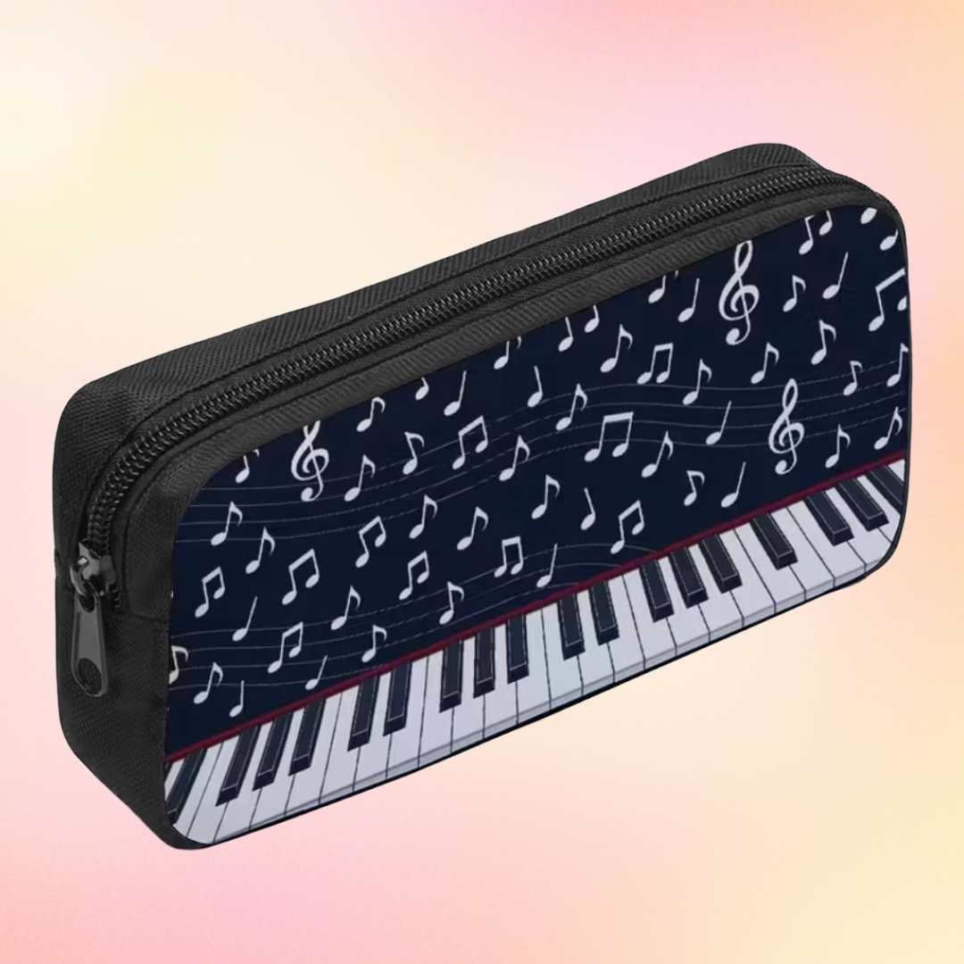 Piano Keys and Music Notes Music Bag/Pencil Case