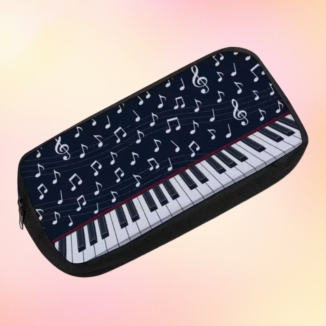 Piano Keys and Music Notes Music Bag/Pencil Case