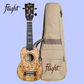 Flight DUD410 QA Quilted Ash Soprano Ukulele with Gig Bag