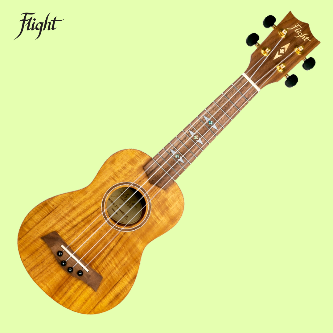 Flight DUS440 Soprano Acacia Ukulele Satin Finish with Gig Bag