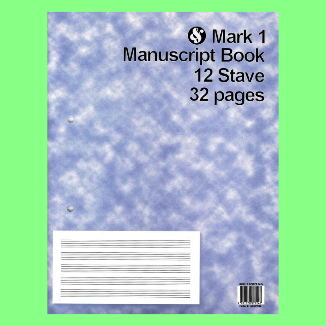 Mark 1 Manuscript Book - 12 Staves (32 Pages)