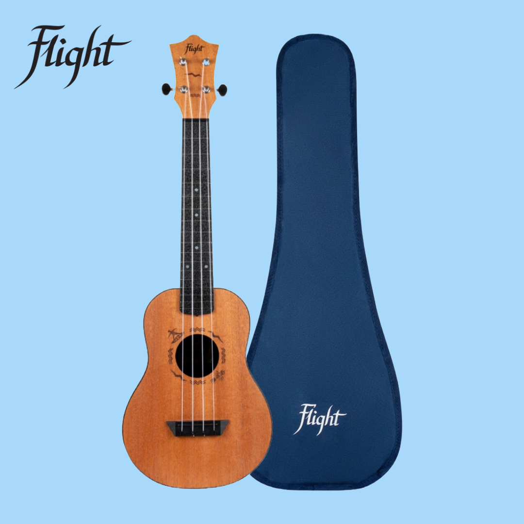 Flight TUC-53 Mahogany Travel Concert Ukulele with Gig Bag