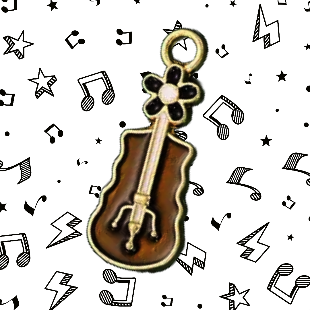 Life is Better With A Little Music Necklace - Violin (Dark Brown)