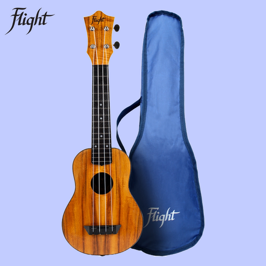 Flight TUS-55 Acacia Travel Soprano Ukulele with Gig Bag