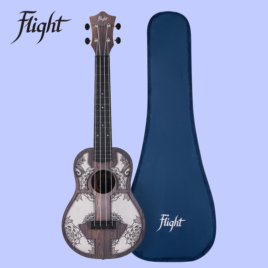 Flight TUC-40 MW Mandala Travel Concert Ukulele with Gig Bag