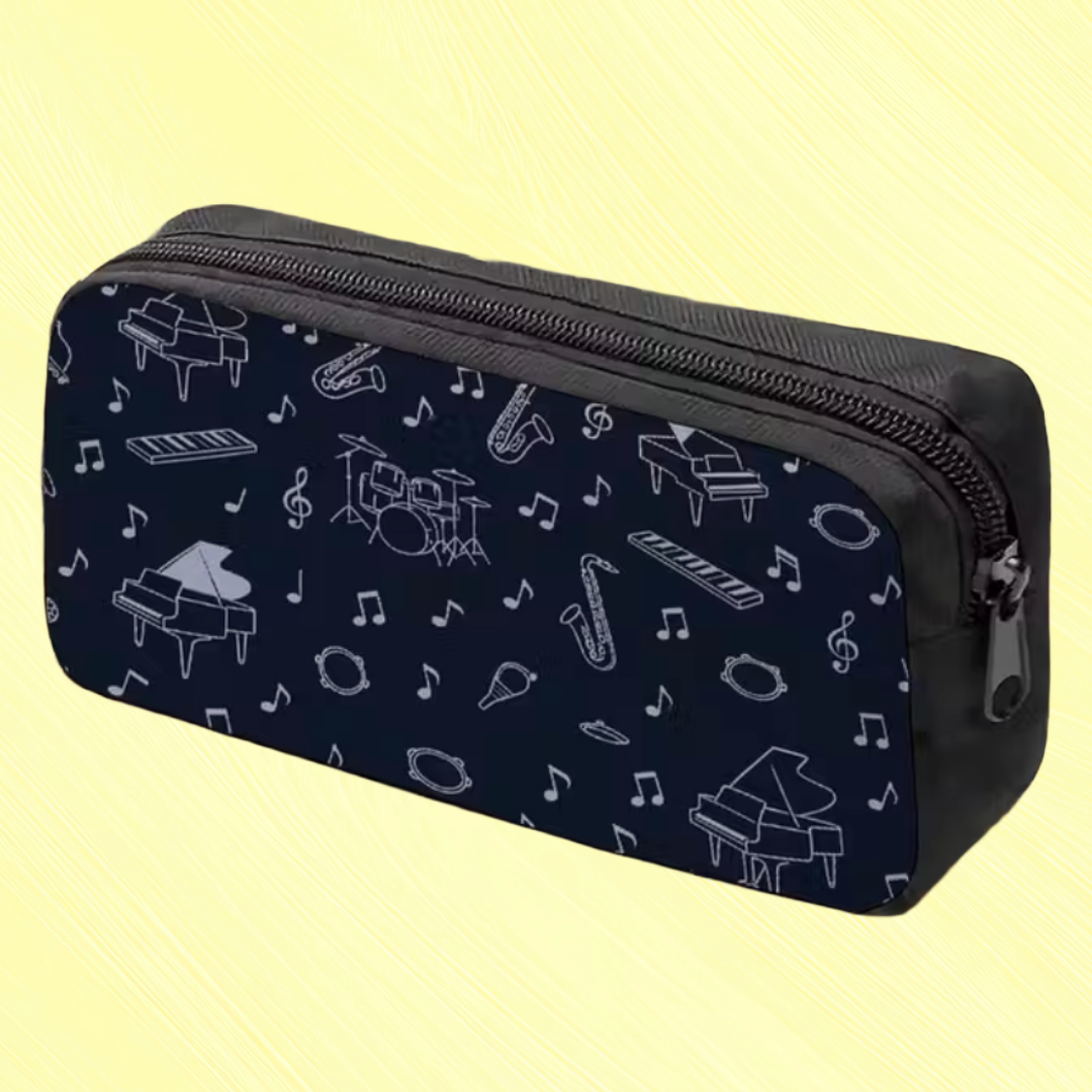 Musical Instruments Music Notes Music Bag/Pencil Case