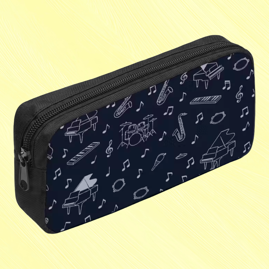 Musical Instruments Music Notes Music Bag/Pencil Case