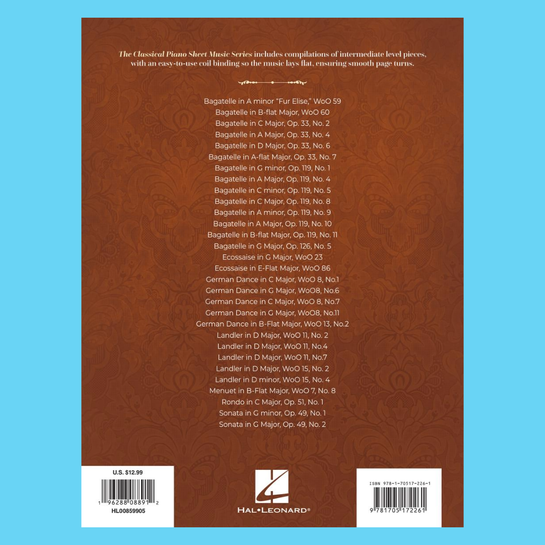 Intermediate Beethoven Favorites for Piano Solo Book