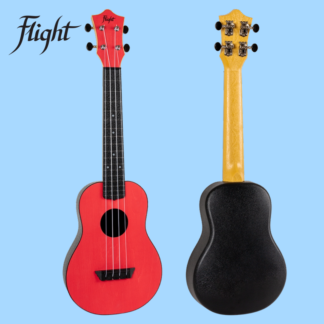 Flight TUC-35 Red Travel Concert Ukulele with Gig Bag