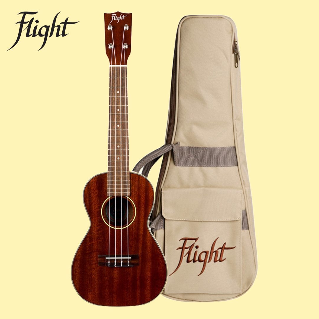 Flight MUC-2 All-Solid Mahogany Concert Ukulele with Padded Gig Bag