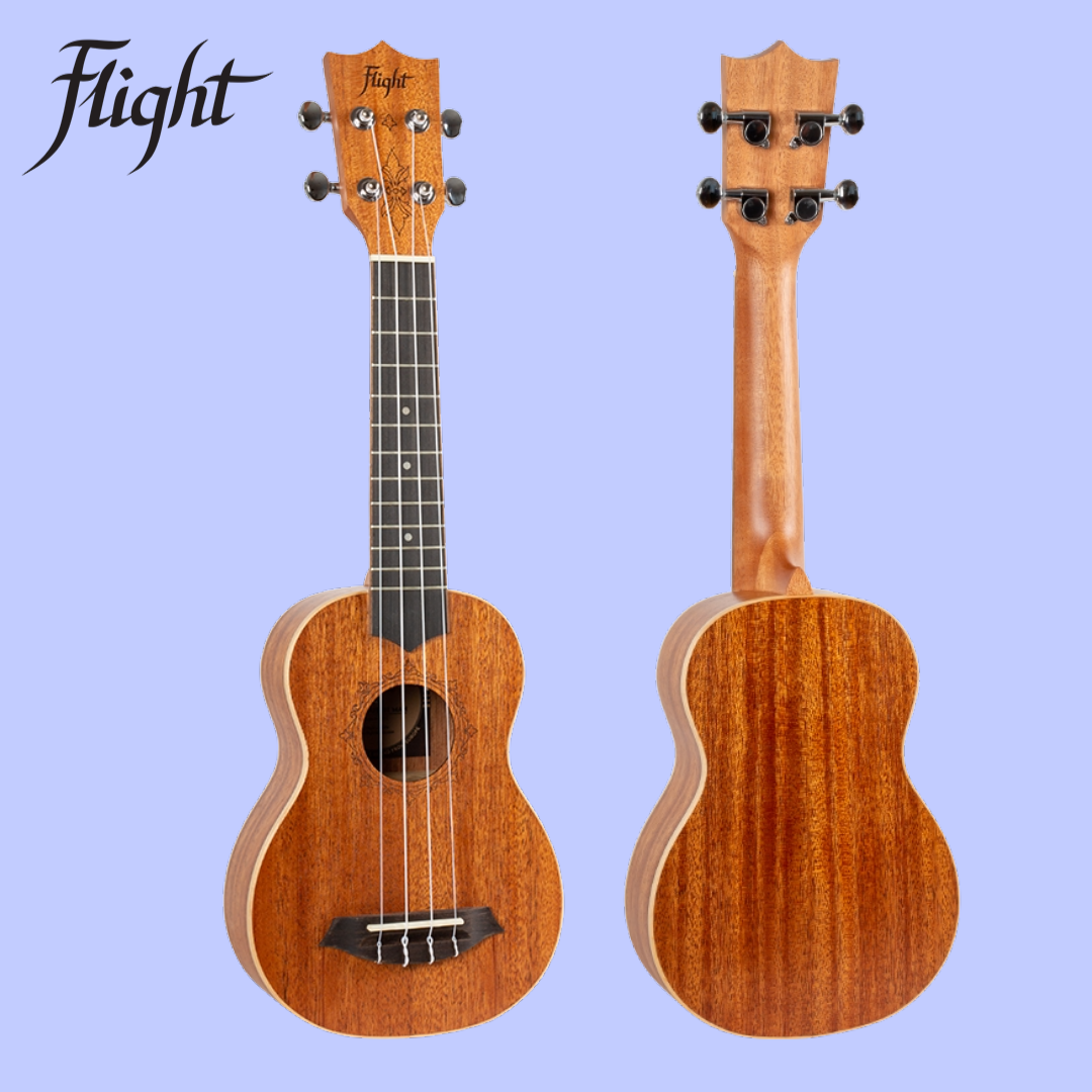 Flight DUS321 Soprano Ukulele Mahogany with Padded Gig Bag