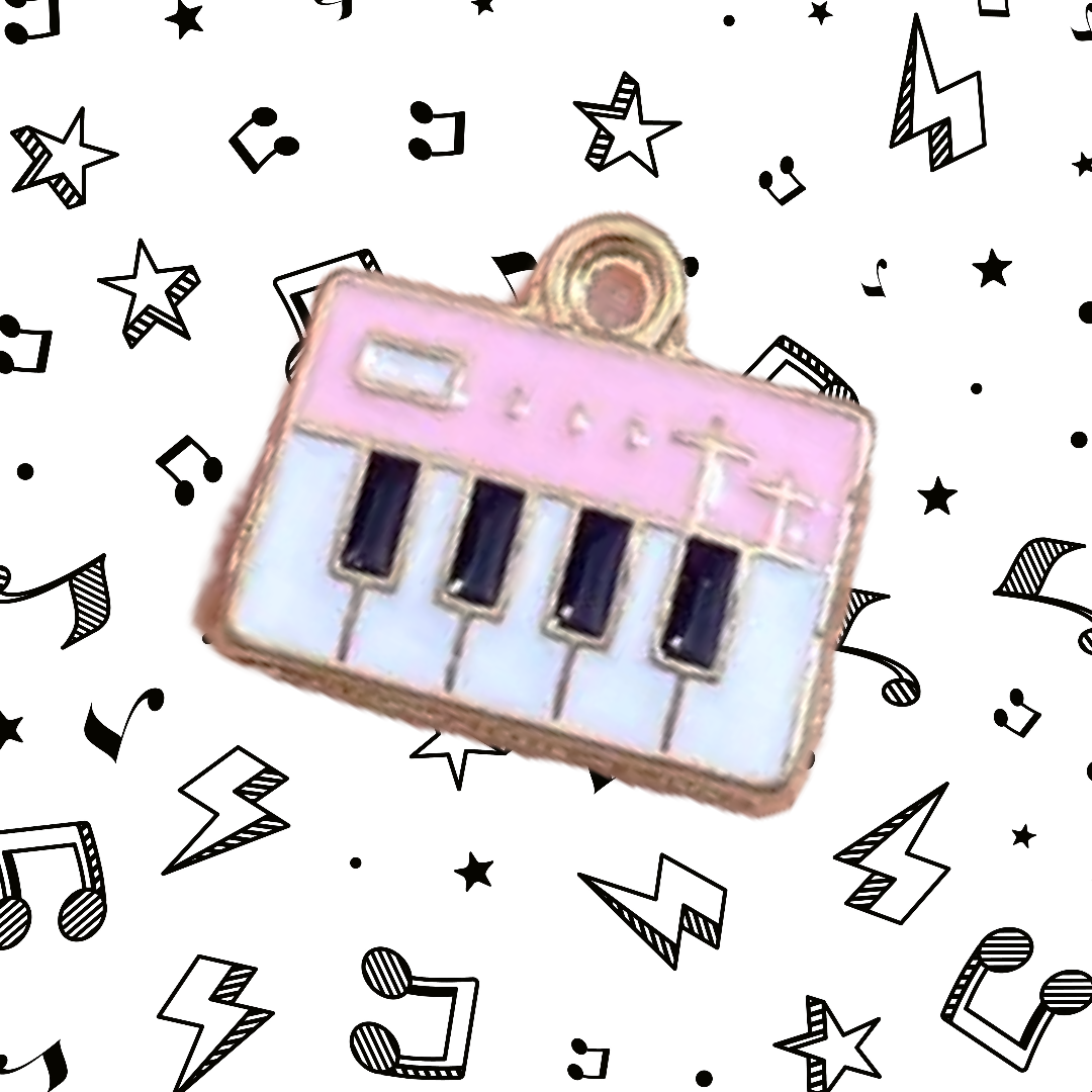 Music is Always The Answer Necklace - Piano/Keyboard (Pink)