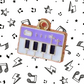 Music is Always The Answer Necklace - Piano/Keyboard (Purple)