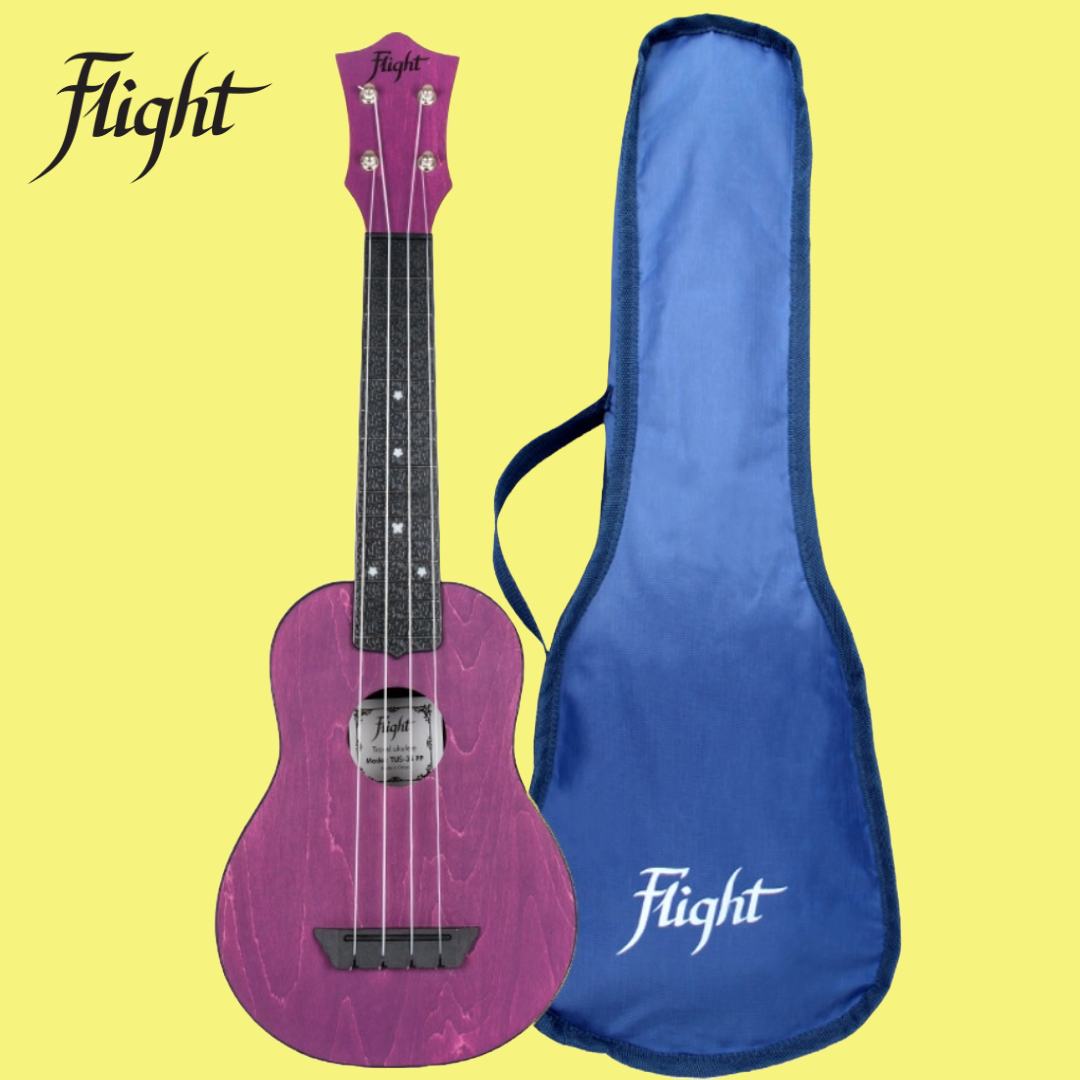 Flight TUS35 ABS Travel Soprano Purple Ukulele with Gig Bag