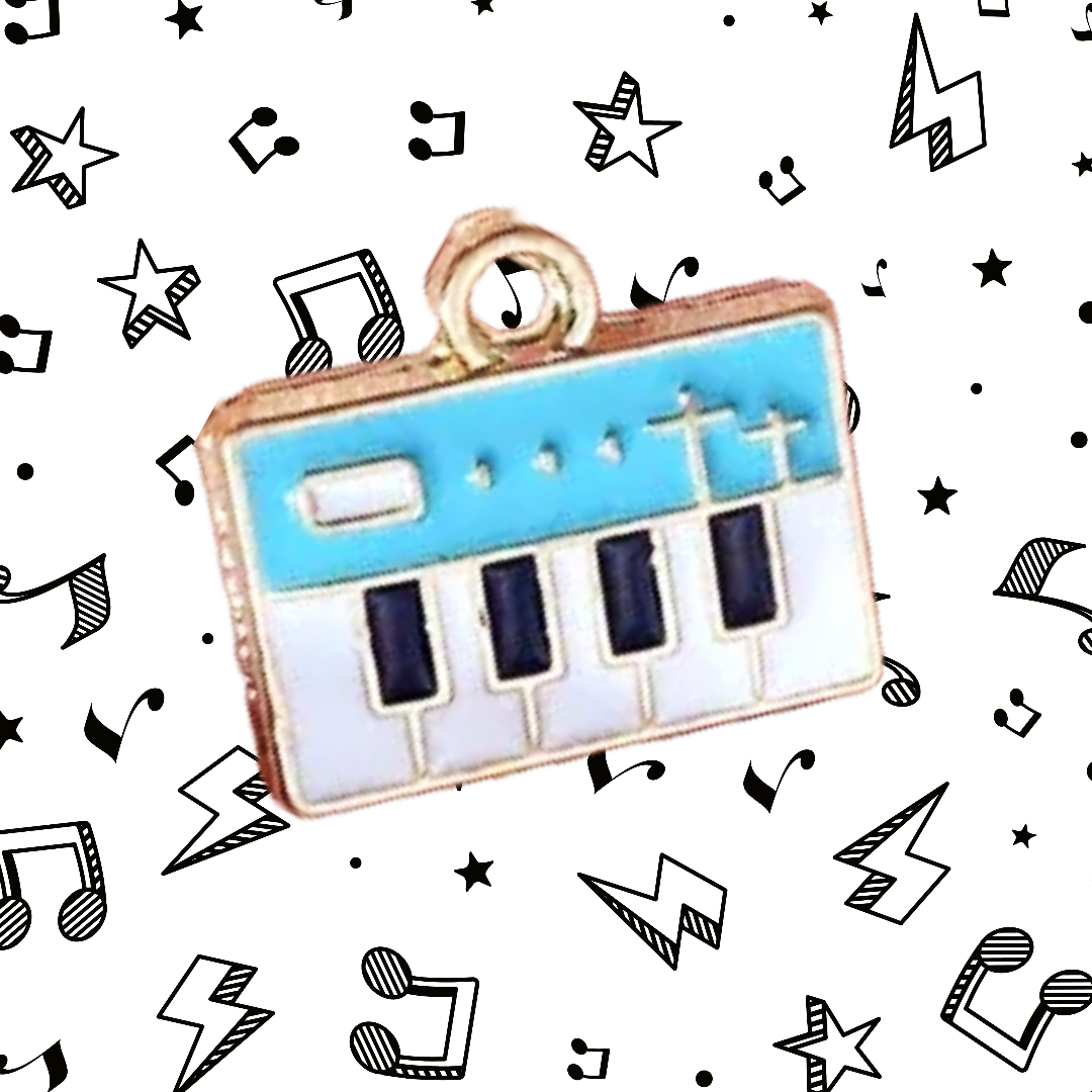 Eat. Sleep. Music. Repeat. Necklace - Piano/Keyboard (Blue)