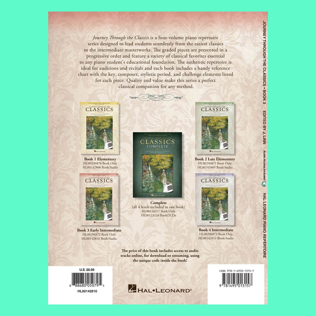 Journey Through The Classics -Early Intermediate Book 3 (Book/Ola)