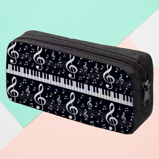 Piano Keys and Treble Clefs Music Bag/Pencil Case