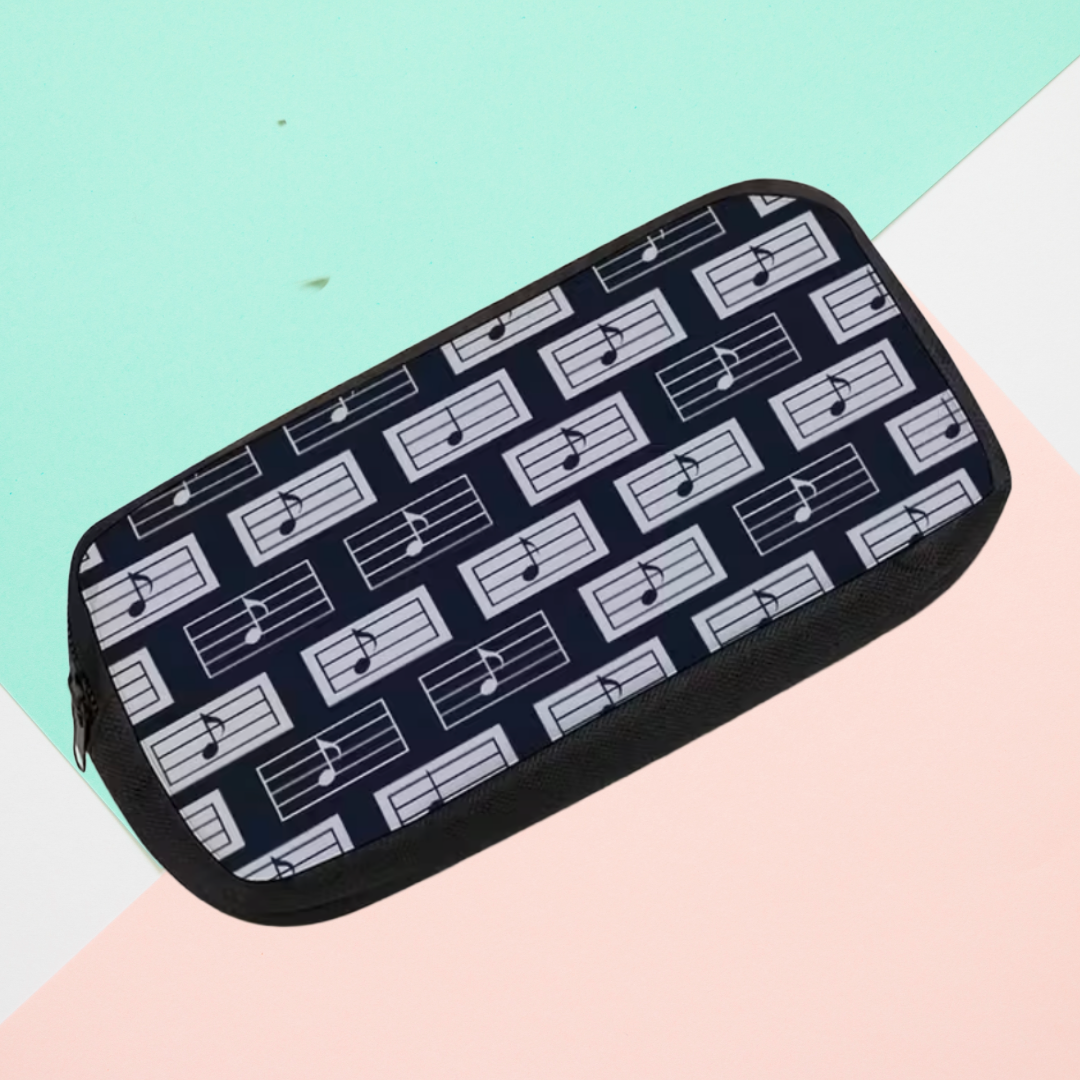 Music Notes on Stave Music Bag/Pencil Case