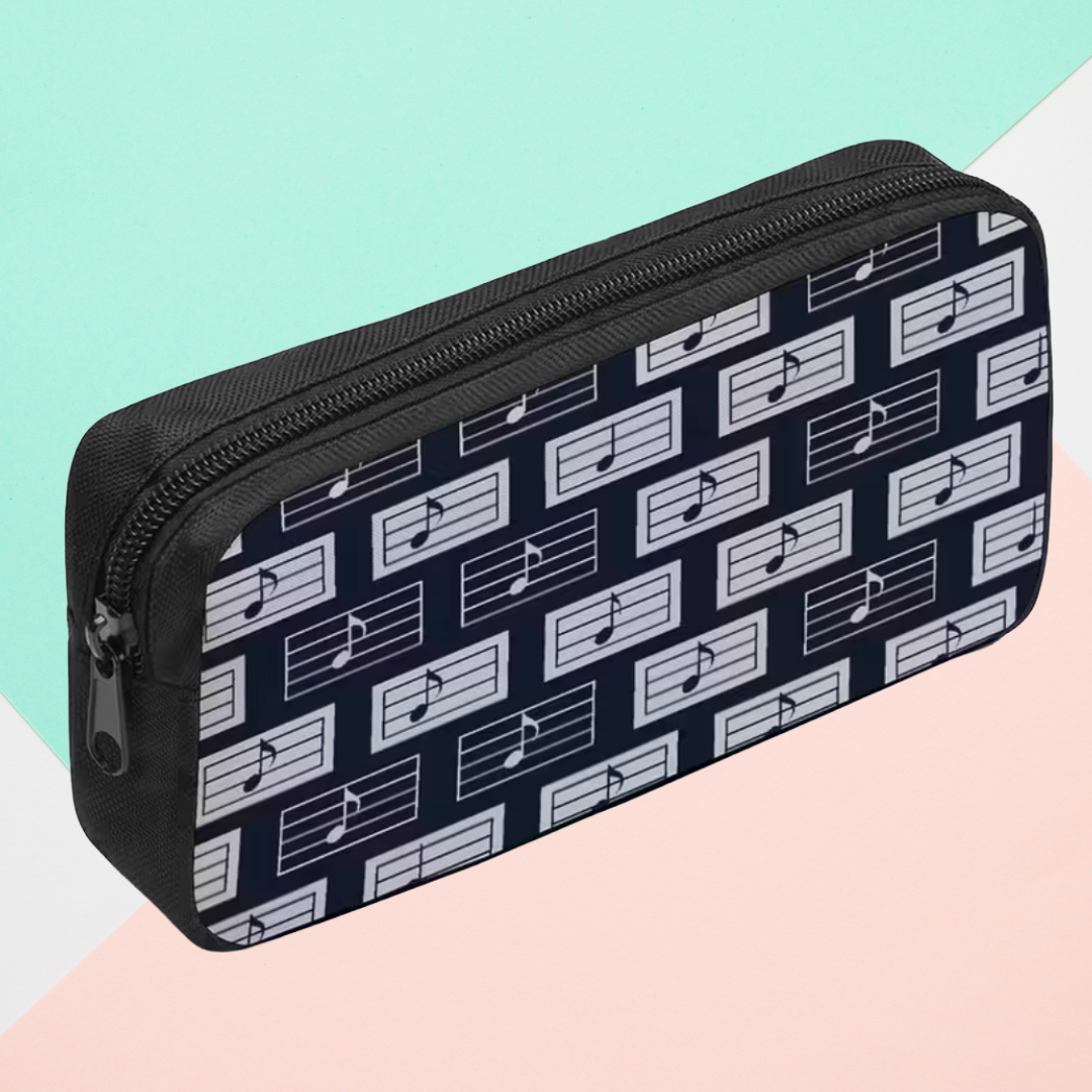 Music Notes on Stave Music Bag/Pencil Case