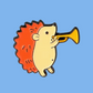 Hedgehog Trumpet - Enamel Pin