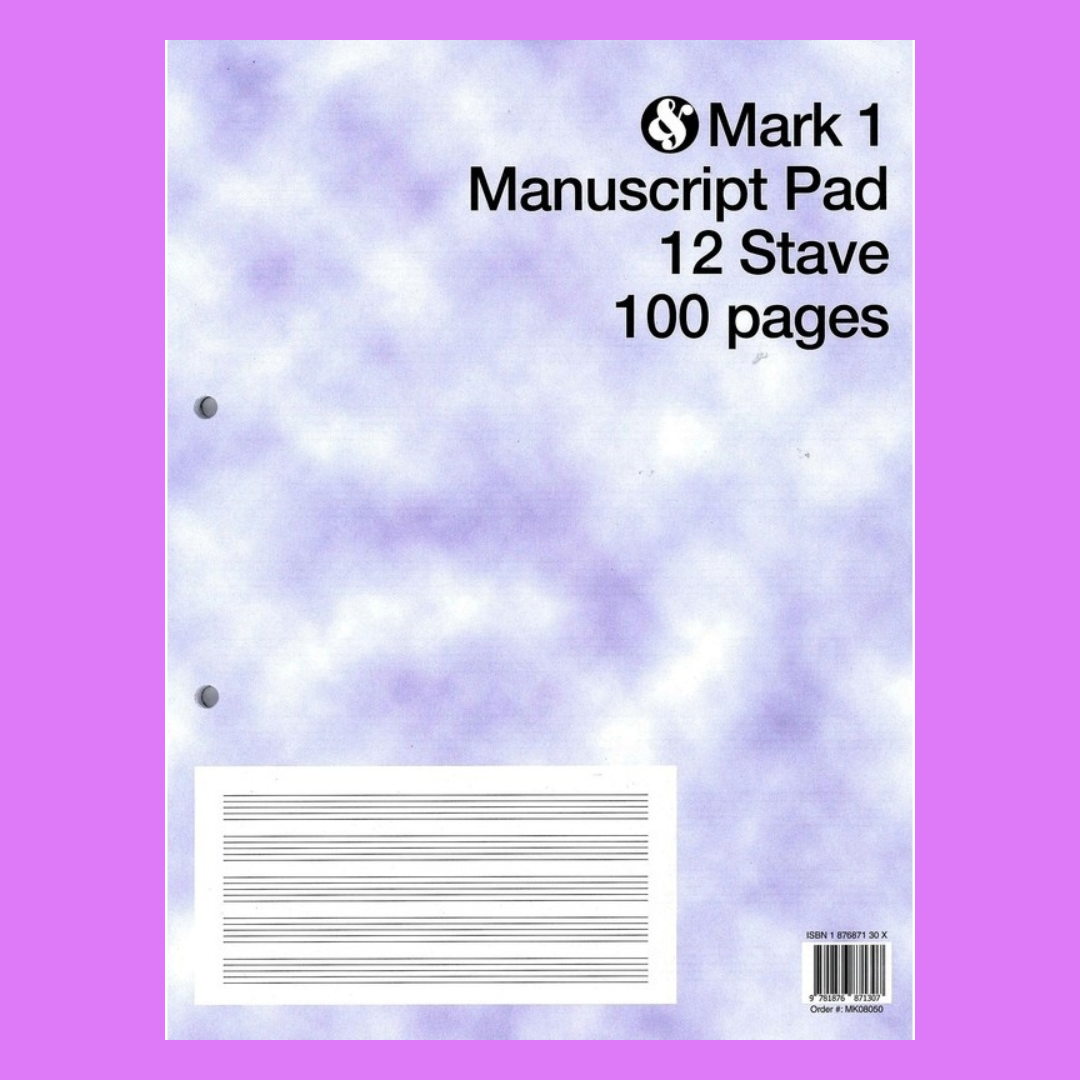 Mark 1 Manuscript Book - 12 Staves (100 pages)