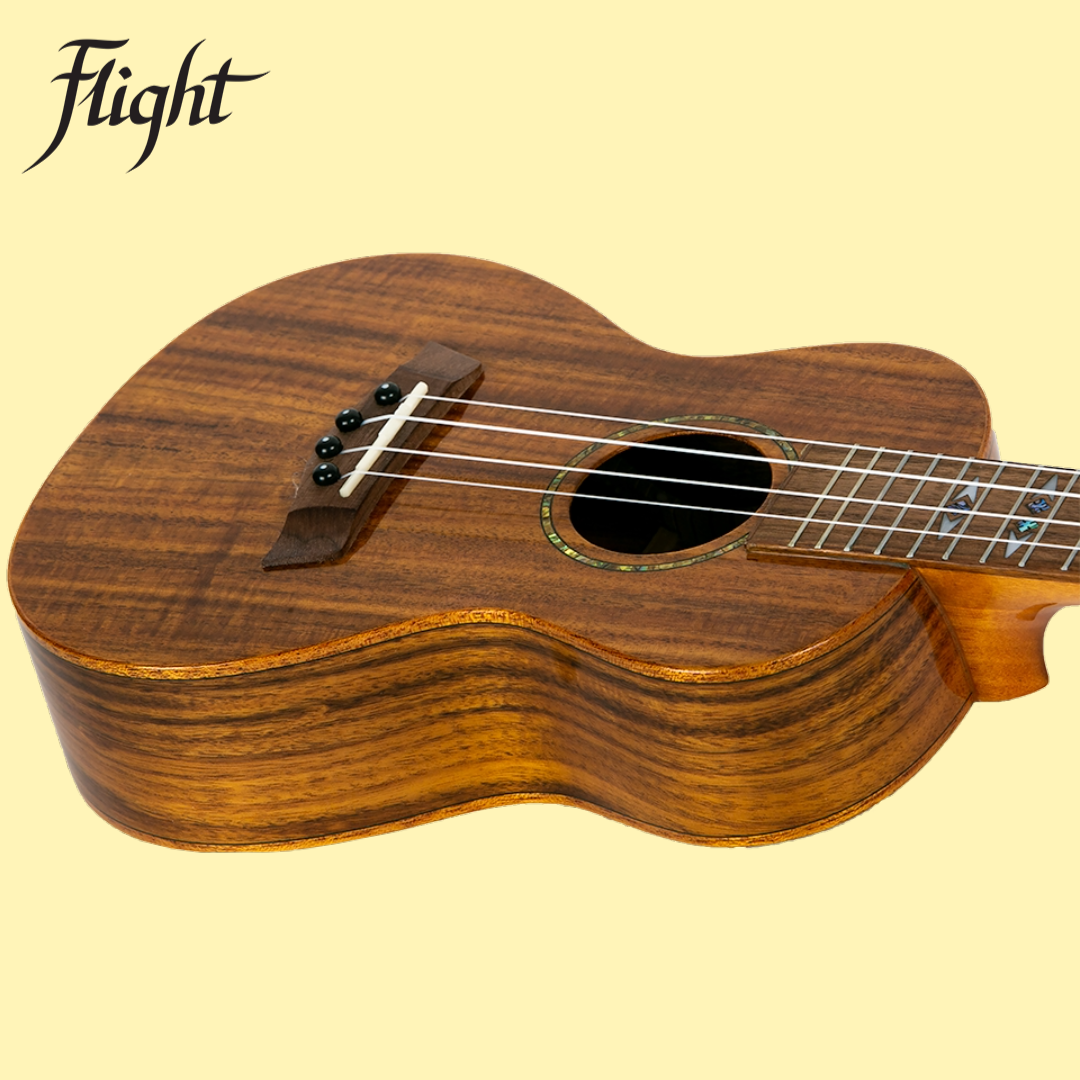 Flight DUC445 Concert Acacia Gloss Finish Ukulele with Padded Gig Bag