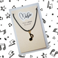 Music is Always The Answer Necklace - Quaver Note (Black)