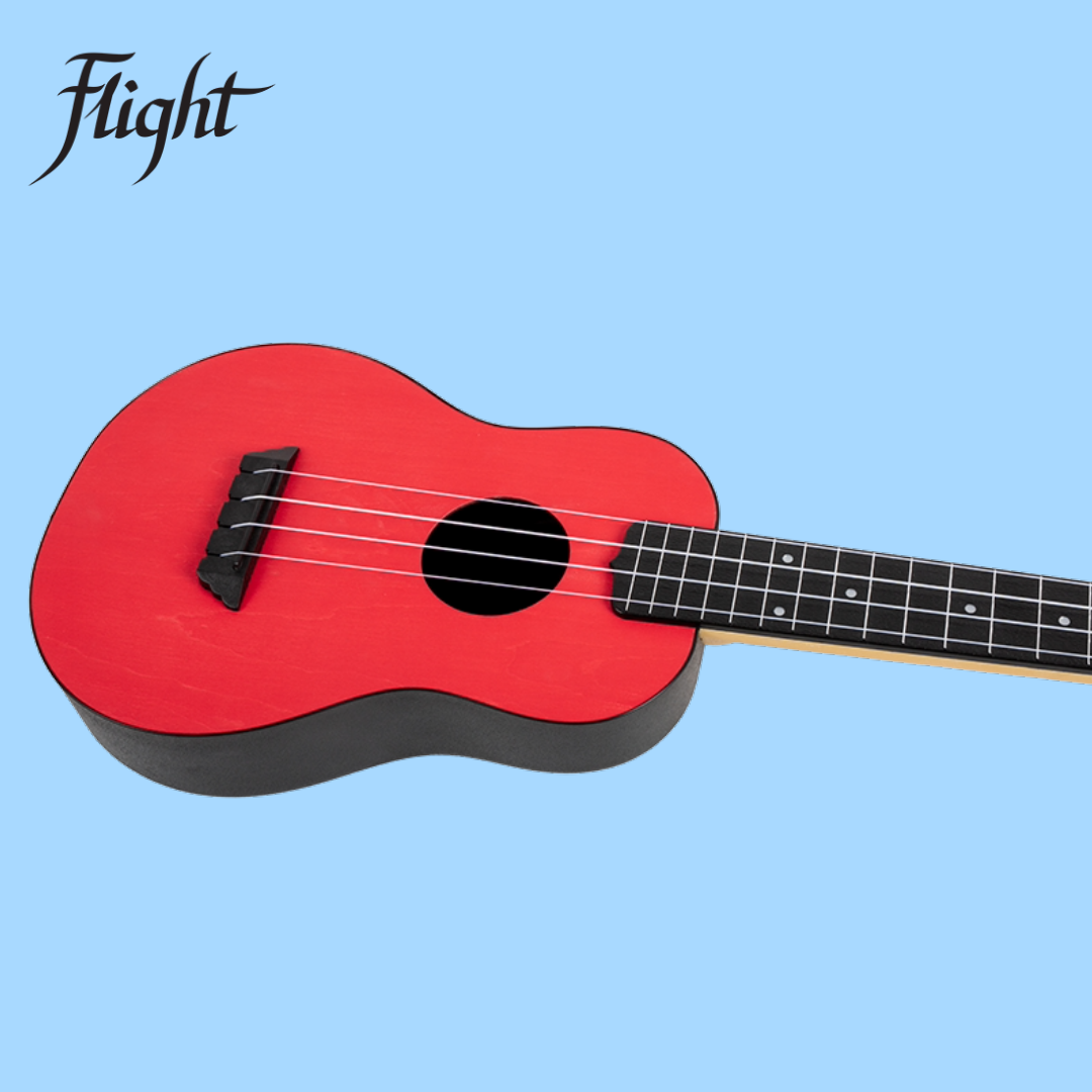 Flight TUC-35 Red Travel Concert Ukulele with Gig Bag
