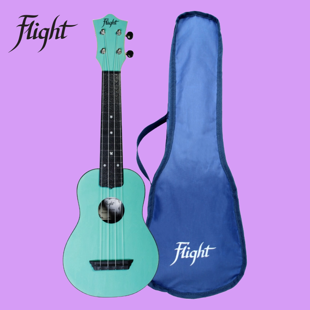 Flight TUS35 ABS Travel Soprano Light Blue Ukulele with Gig Bag