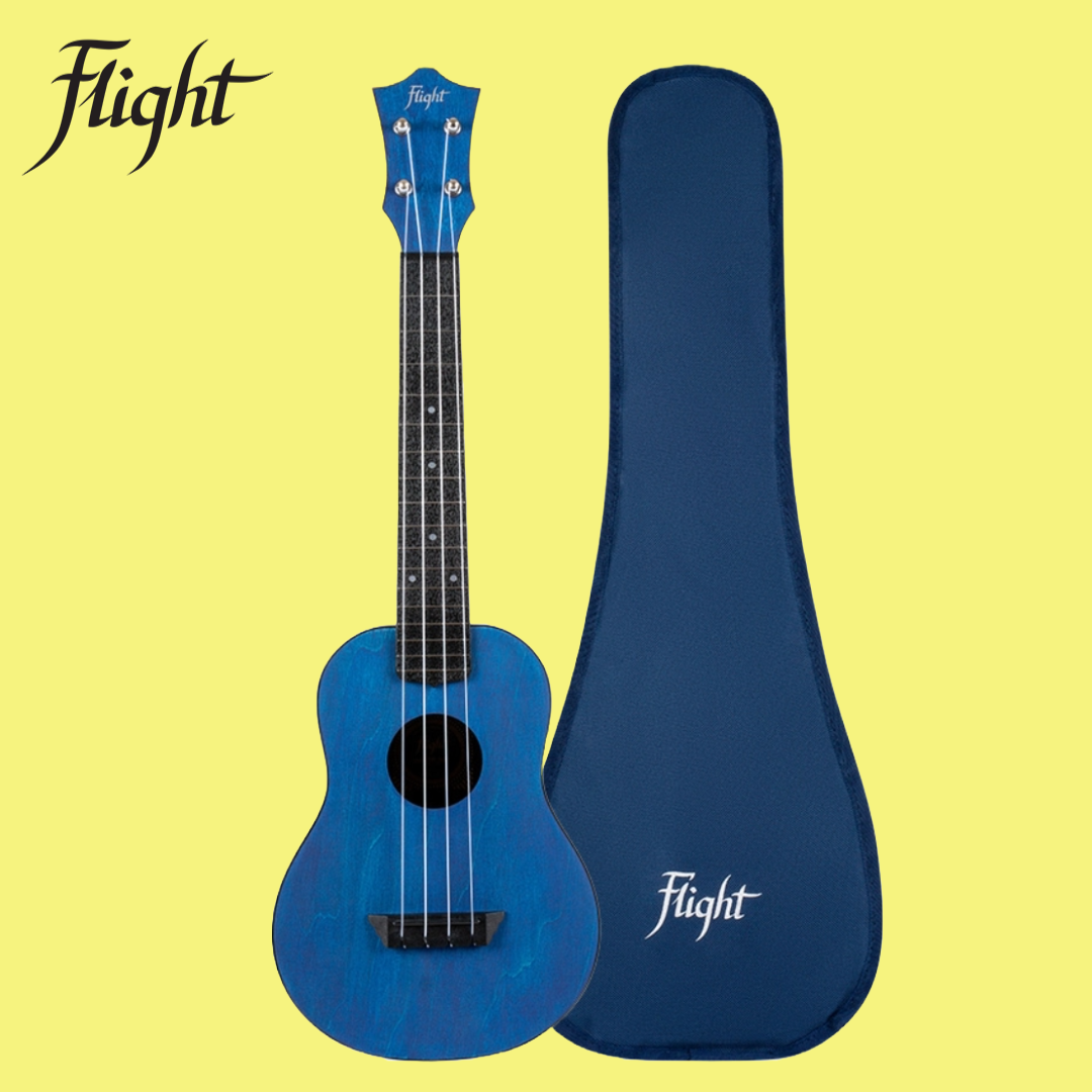 Flight TUC-35 Blue Travel Concert Ukulele with Travel Bag