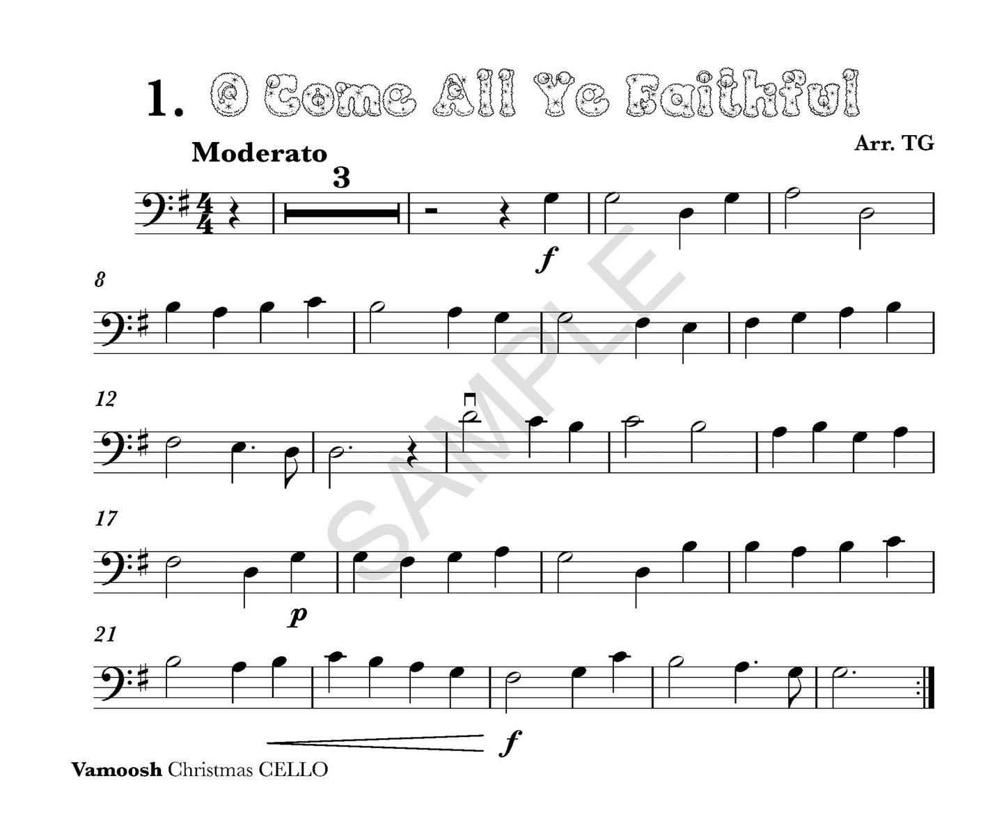 Thomas Gregory - Vamoosh Christmas Cello Book