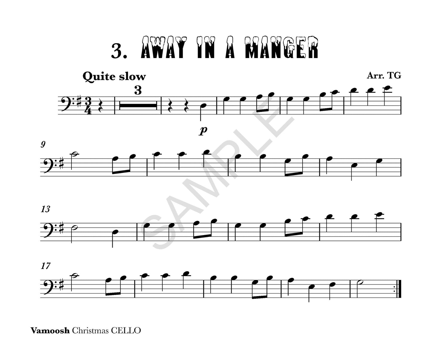 Thomas Gregory - Vamoosh Christmas Cello Book