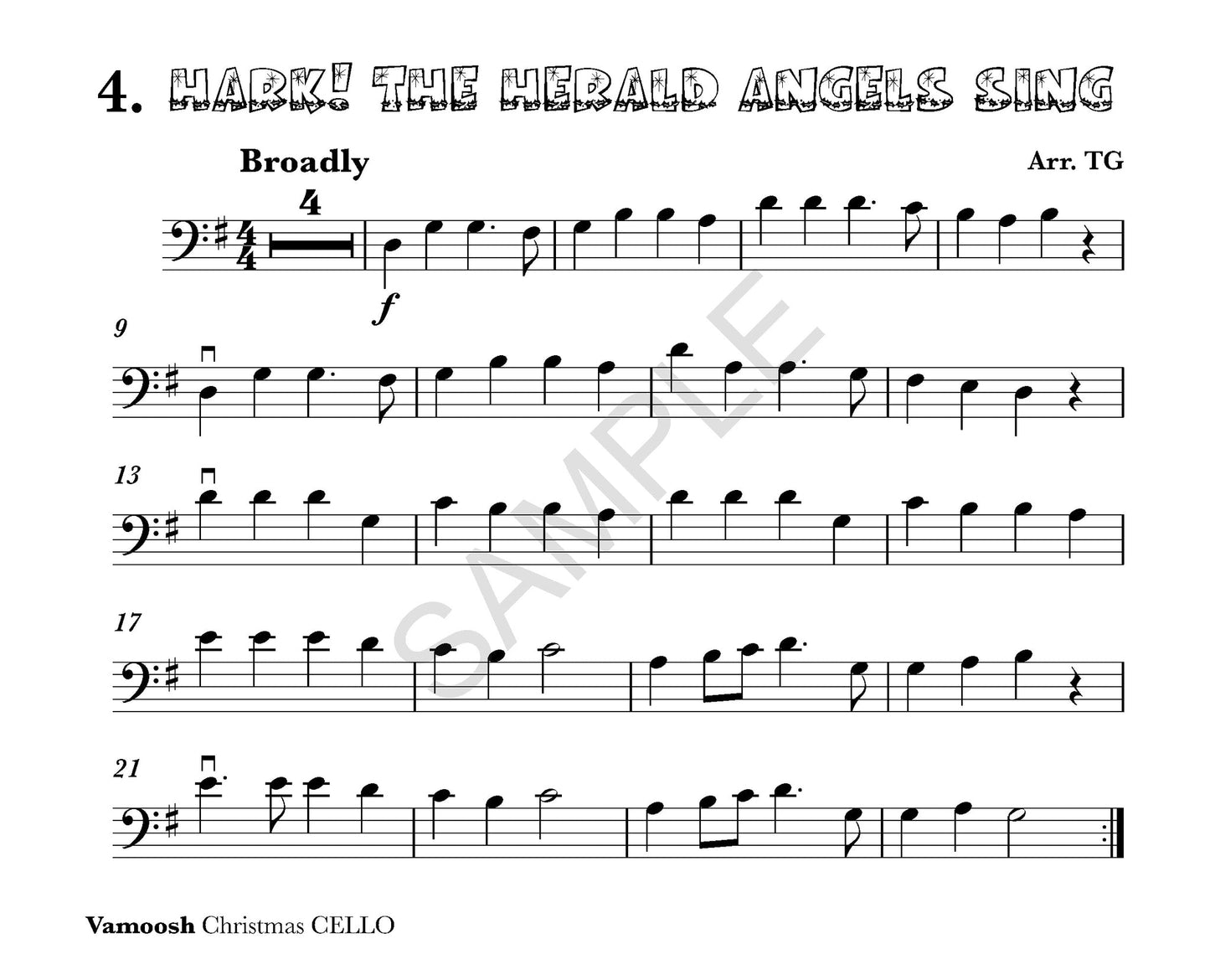 Thomas Gregory - Vamoosh Christmas Cello Book